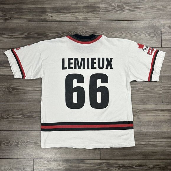 Vintage 90’s Team Canada Mario Lemieux Jersey T Shirt - Picture 2 of 7